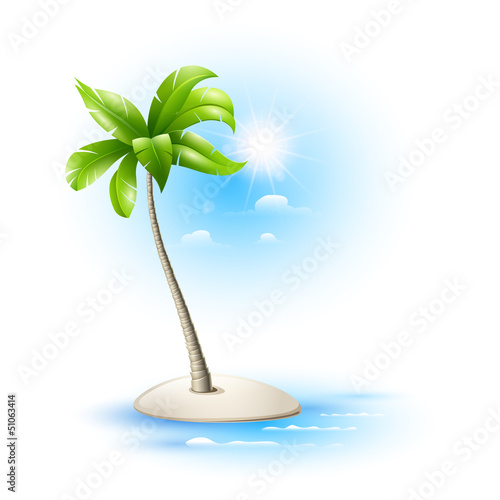 Strovok tropical with palm tree