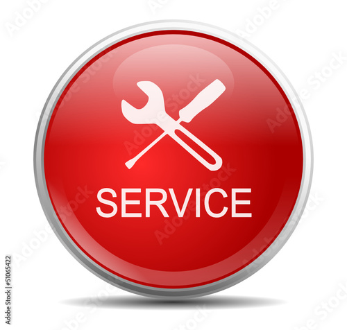 Icon rund rot Werkzeug Service
