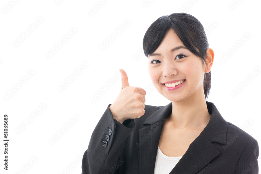 a young asian businesswoman on white background a young asian businesswoman on white background