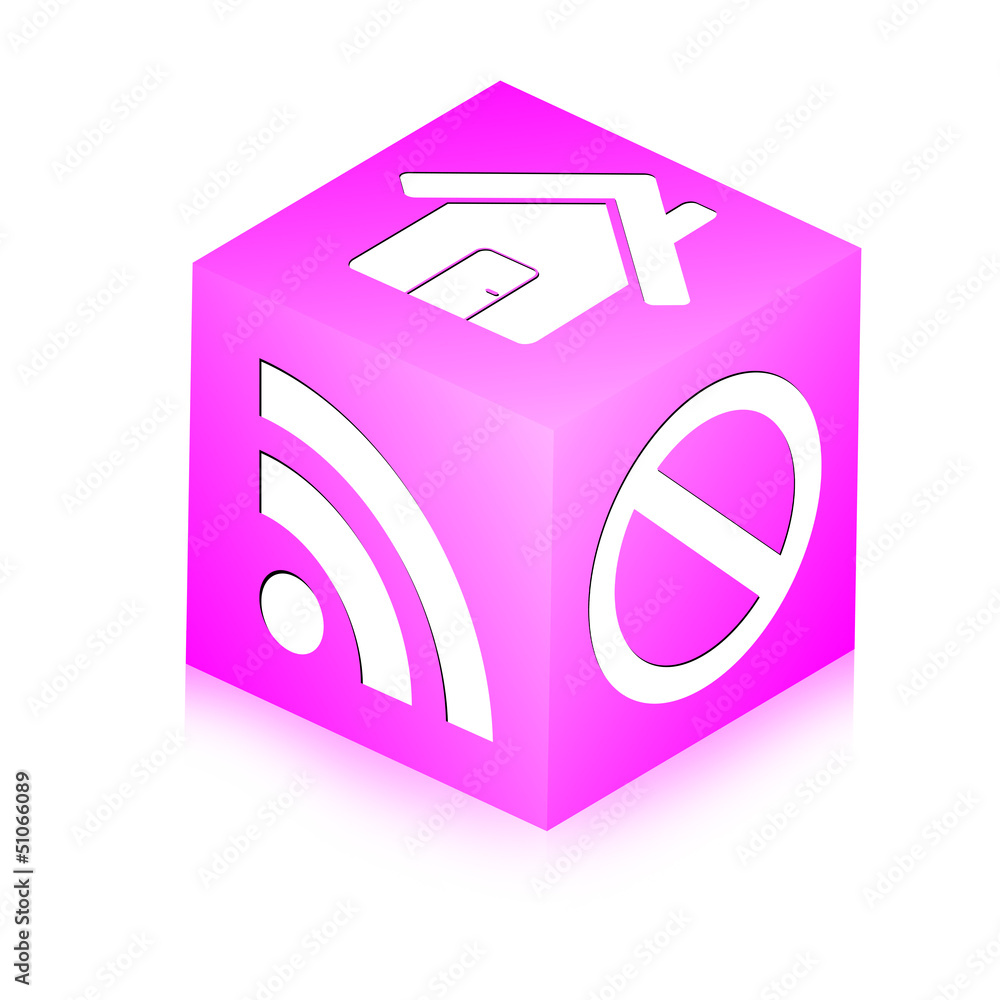cube with icons cube with icons