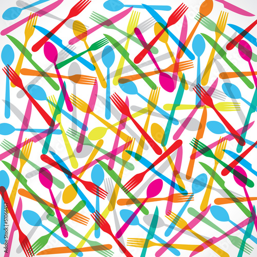 Colorful forks background stock vector
