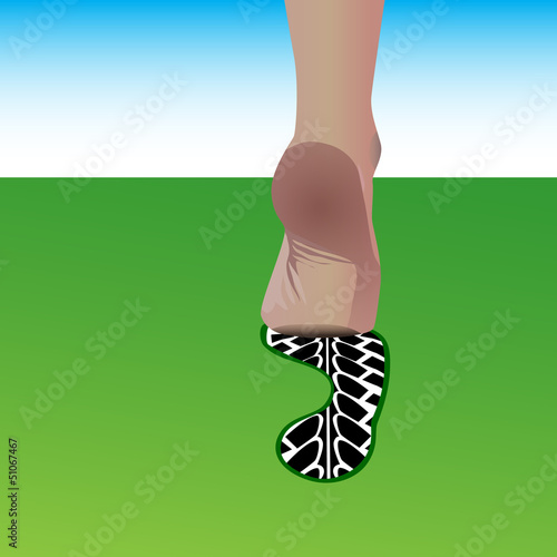 The trace of the legs