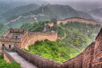 Leinwandbilder Chinesische Mauer Historische Chinesische Mauer im Herbst  © yuri_yavnik