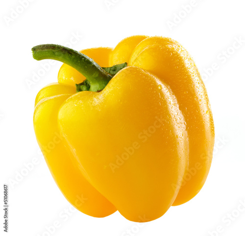 Obraz na plátne wet yellow paprika