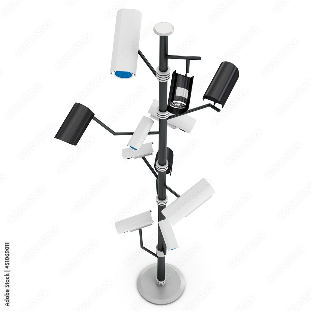 3d security cameras surveillance concept 3d security cameras surveillance concept