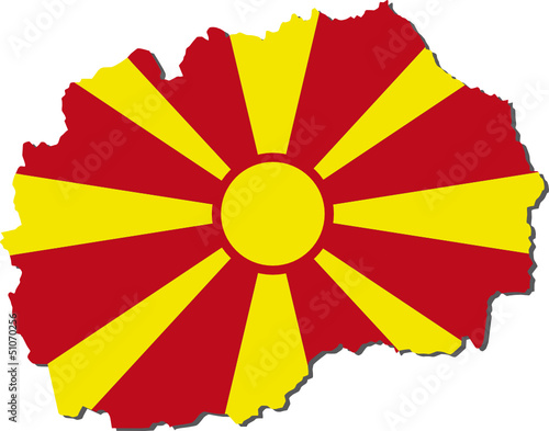 Mazedonien Flagge Grenze