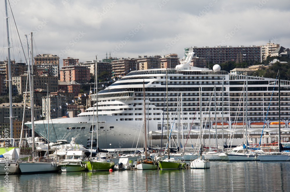 Cruise ship in Genoa