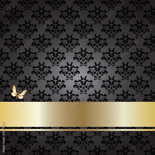 Motif papillon avec dorure