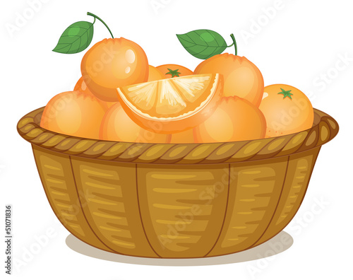 A basket full of oranges