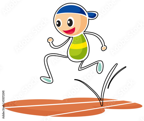 A sketch of a boy running