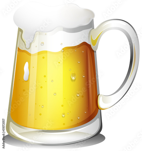 A glass of cold alcoholic drink