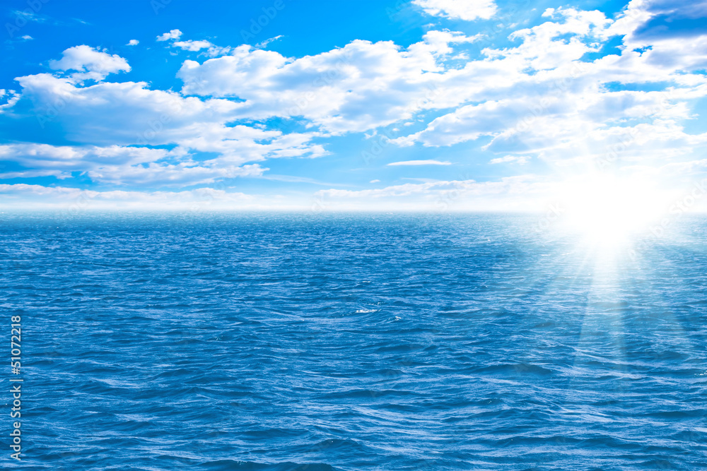 Perfect sky and water of ocean Perfect sky and water of ocean