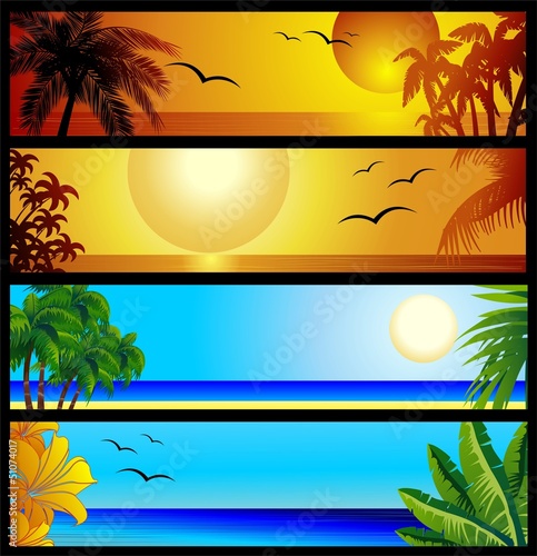 Tropical Seascape and Sunset-Paesaggi Tropicali e Tramonto