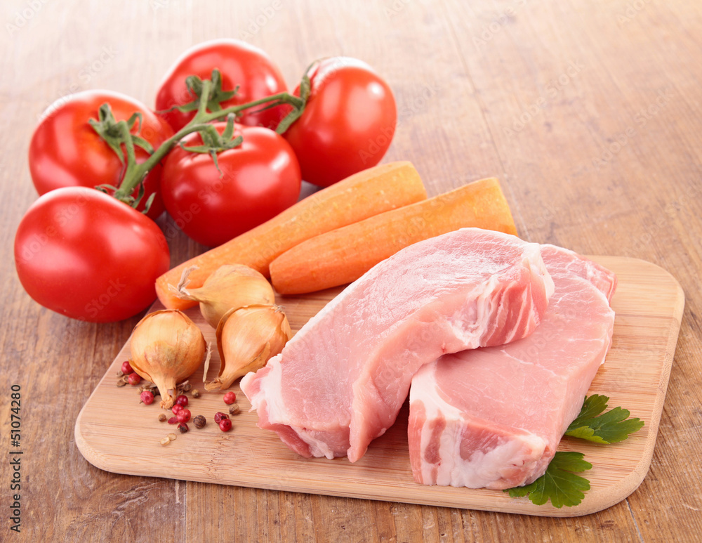 raw meat and ingredients raw meat and ingredients