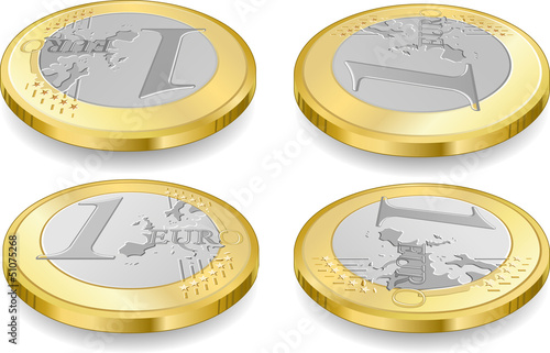 full set of one euro coins