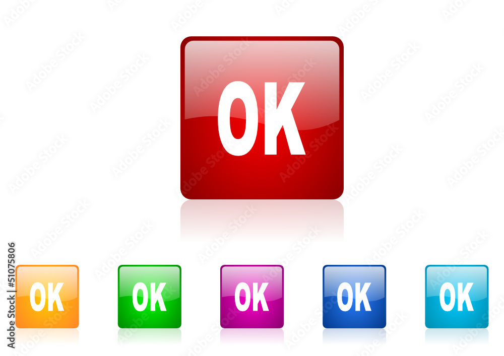 ok vector glossy web icon set ok vector glossy web icon set