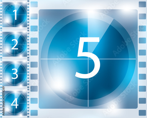 Blue background countdown design