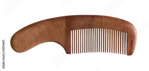 Wood comb isolated