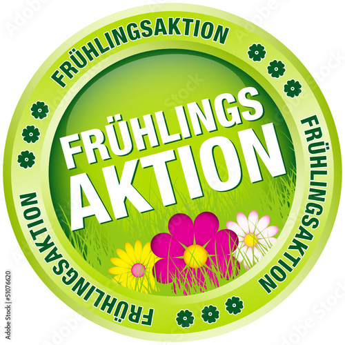 Button "Frühlingsaktion" grün