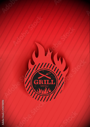 Grill Menu Steak karte Background vector