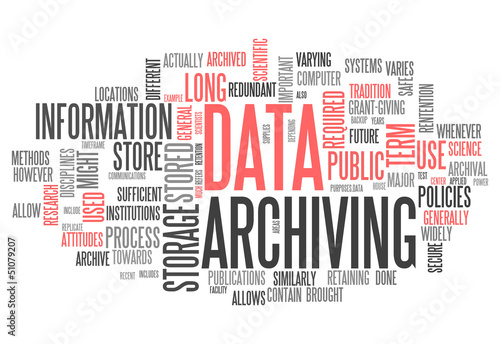Word Cloud "Data Archiving"
