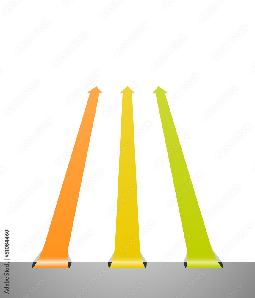 three perspective arrows three perspective arrows