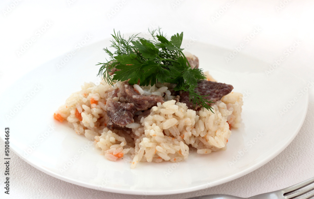 Rice with meat. Rice with meat.
