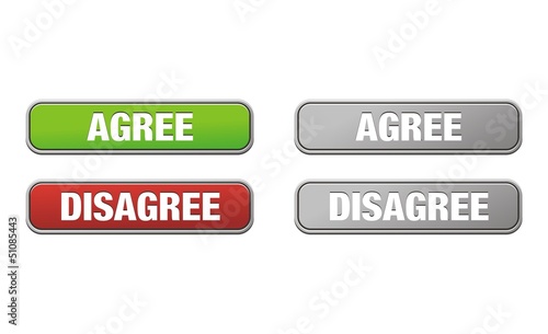 agree and disagree buttons
