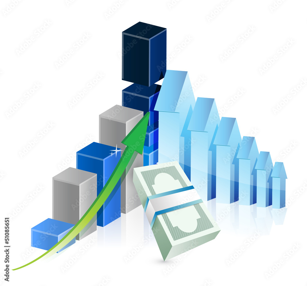 financial business graph illustration financial business graph illustration