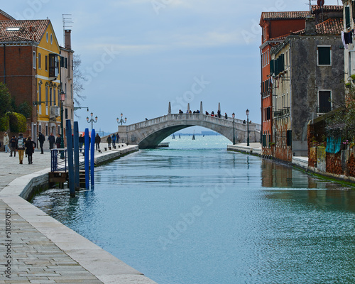 Venetian bridge by the grand canal