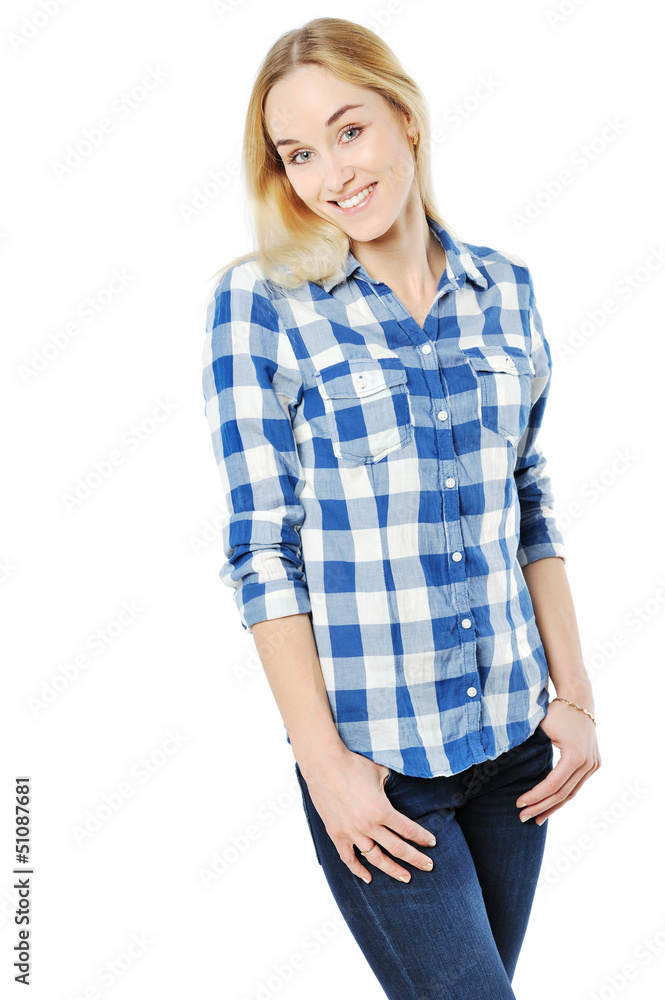 Beautiful woman posing isolated on white background Beautiful woman posing isolated on white background