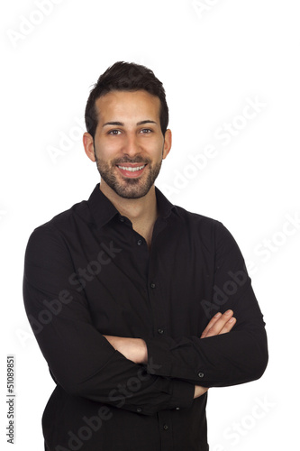 Young bearded businessman
