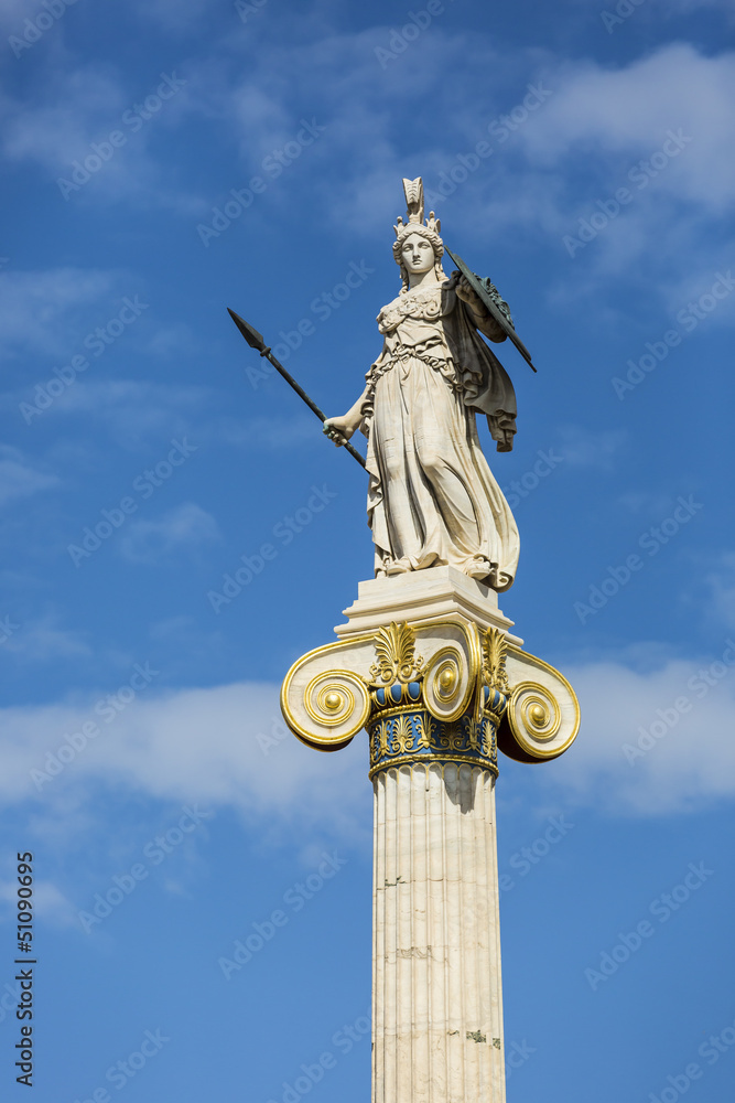 Athena statue in the Academy of Athens ,Greece