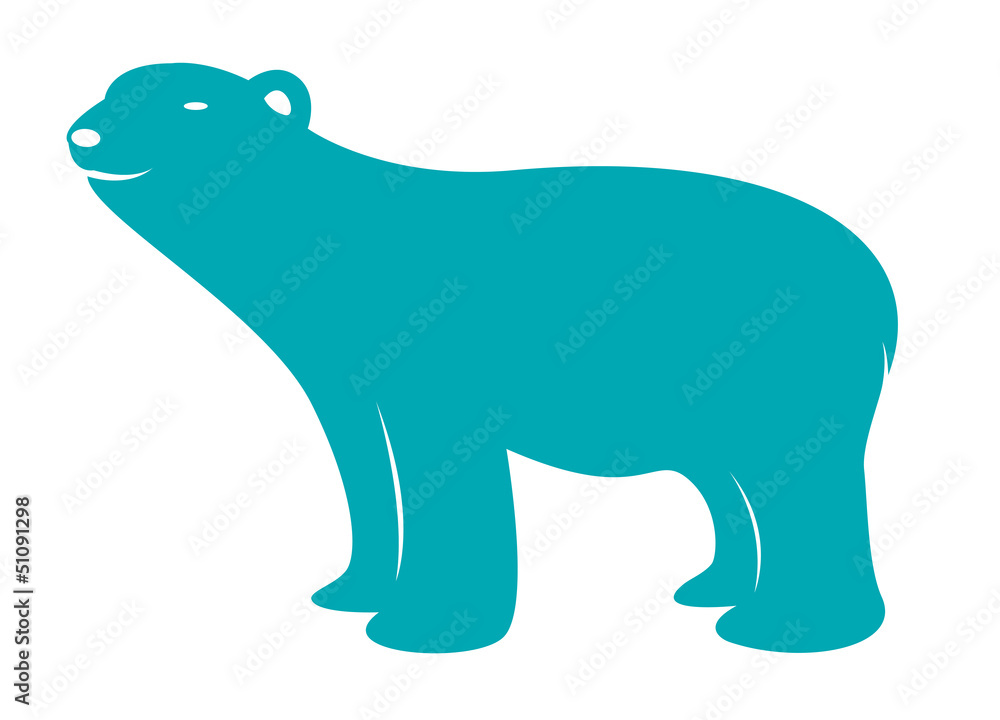 Vector image of an bear on white background Vector image of an bear on white background
