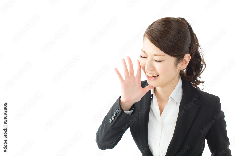 Beautiful asian businesswoman on white background Beautiful asian businesswoman on white background