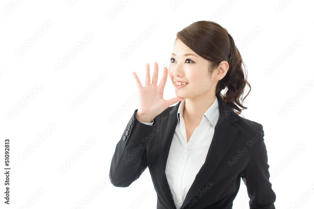 Beautiful asian businesswoman on white background Beautiful asian businesswoman on white background