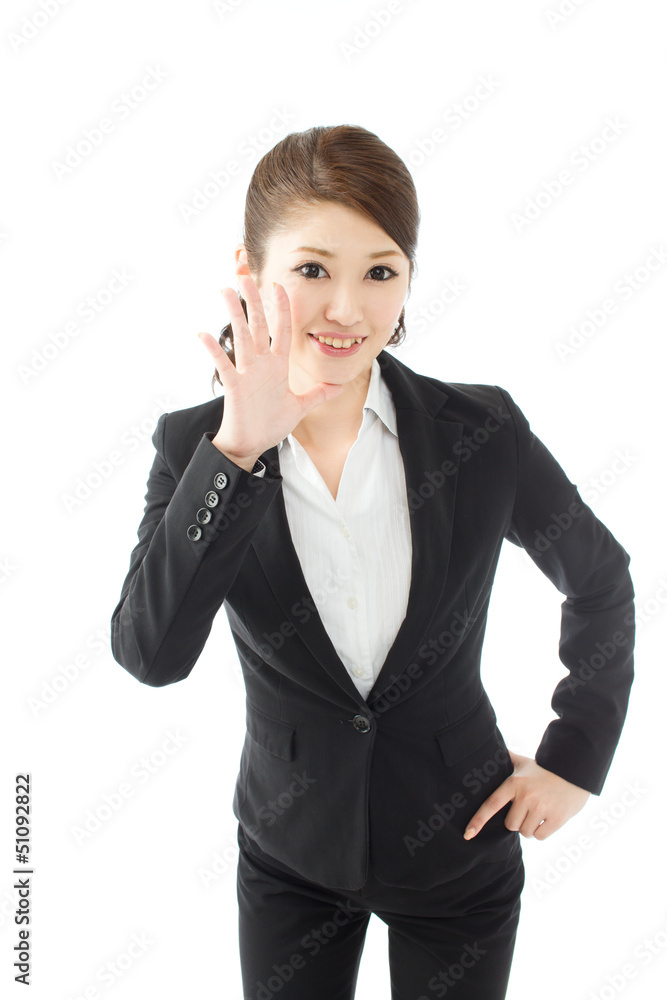 Beautiful asian businesswoman on white background Beautiful asian businesswoman on white background