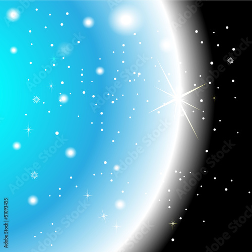 Hintergrund Planet mit Sternen
