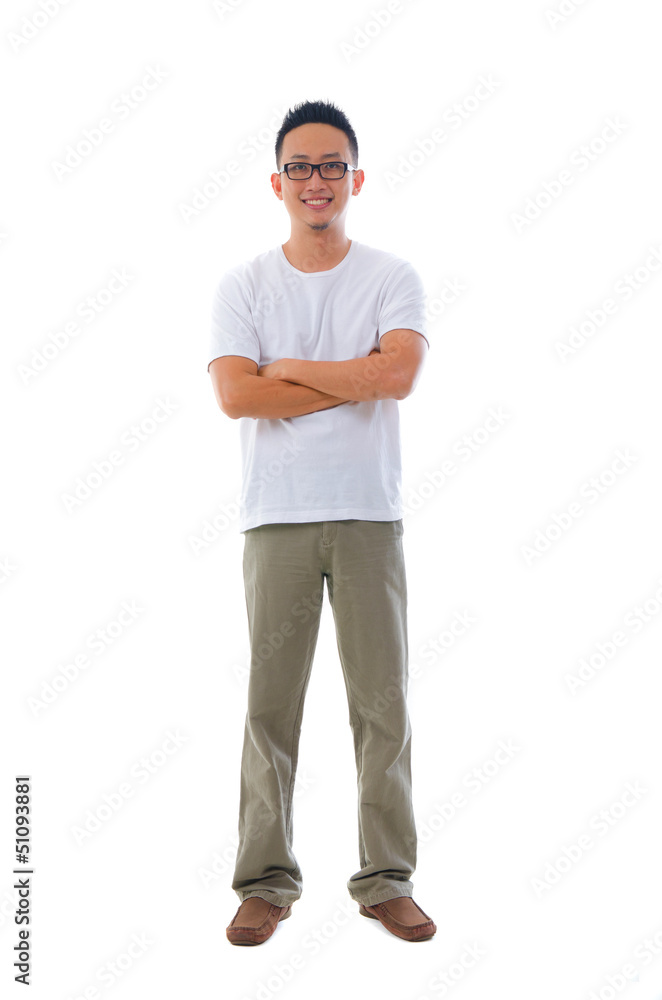china man in casual wear with white background, full body china man in casual wear with white background, full body
