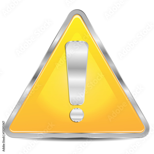 sign of danger on a white background