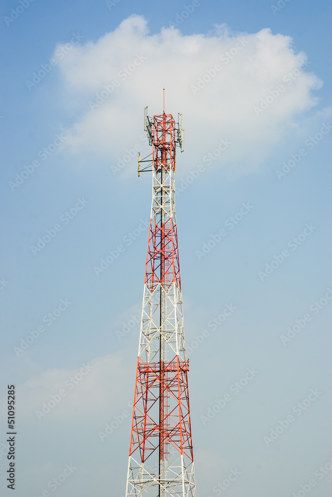 Antenna signal communication. Antenna signal communication.