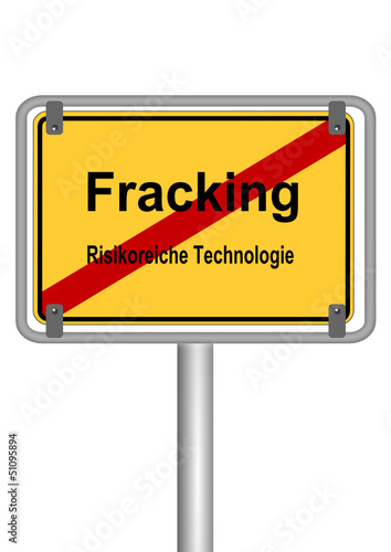 Ortsschild Fracking