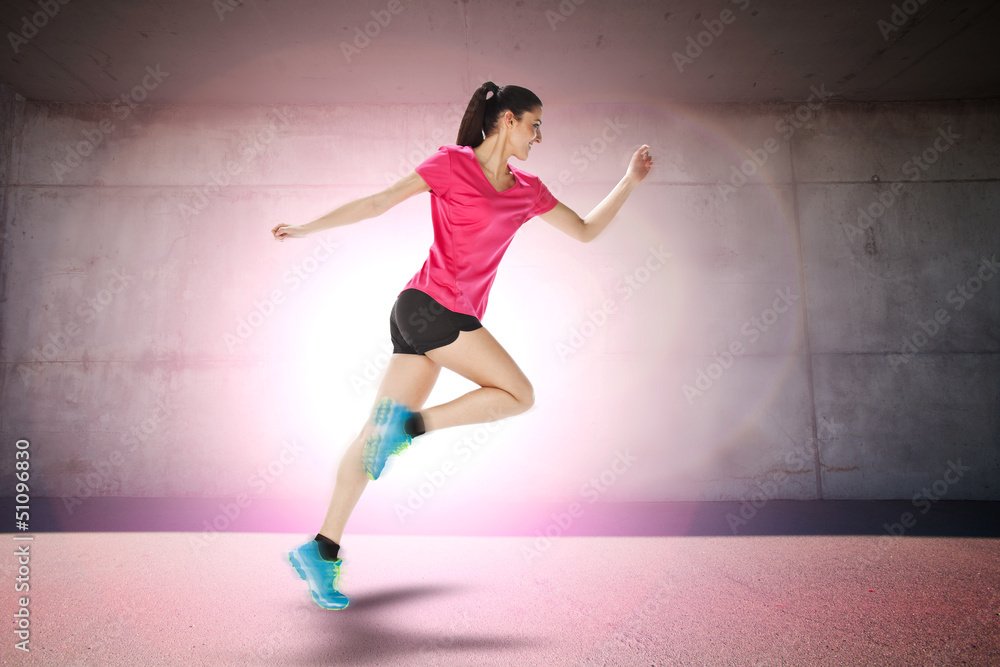 sport woman starting running