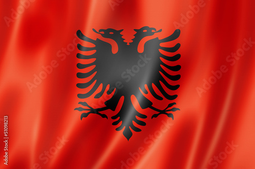 Obraz na plátne Albanian flag