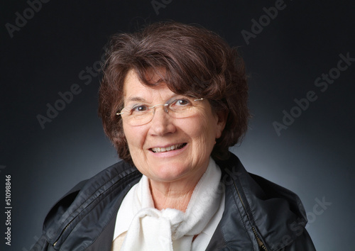 Portrait of a senoir lady - giving a smile