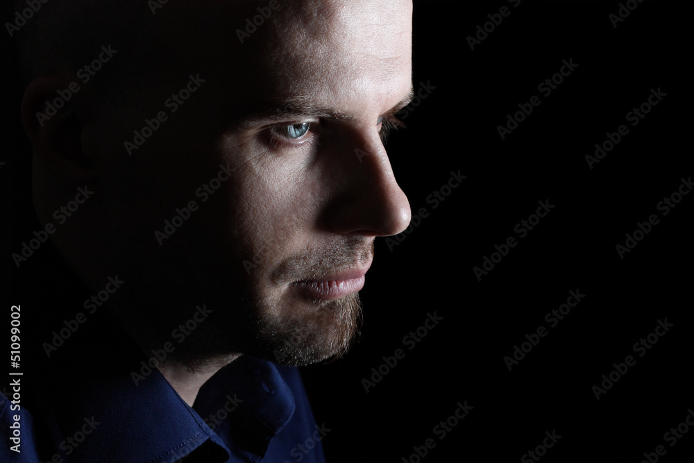 Obraz premium Male face close up