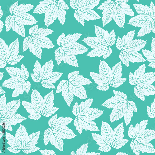 Seamless maple leaf pattern vector illustration