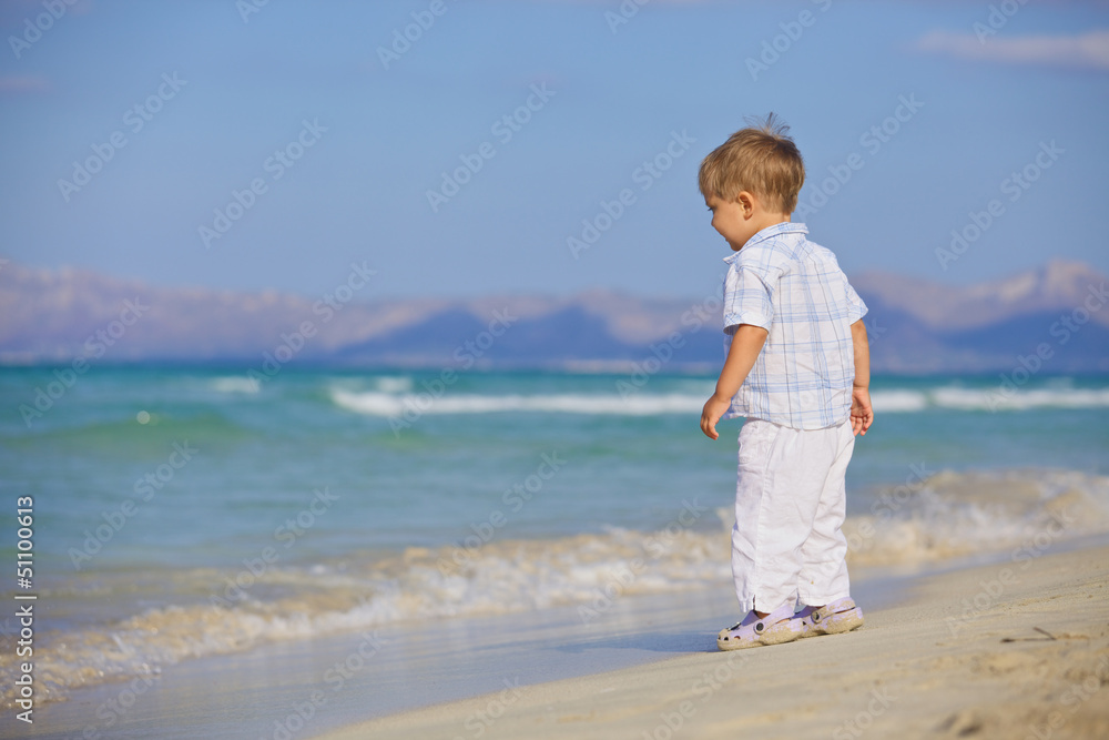 Little boy on a beach