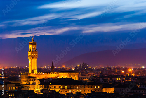 Florence by night, Old Palace © Marco Saracco