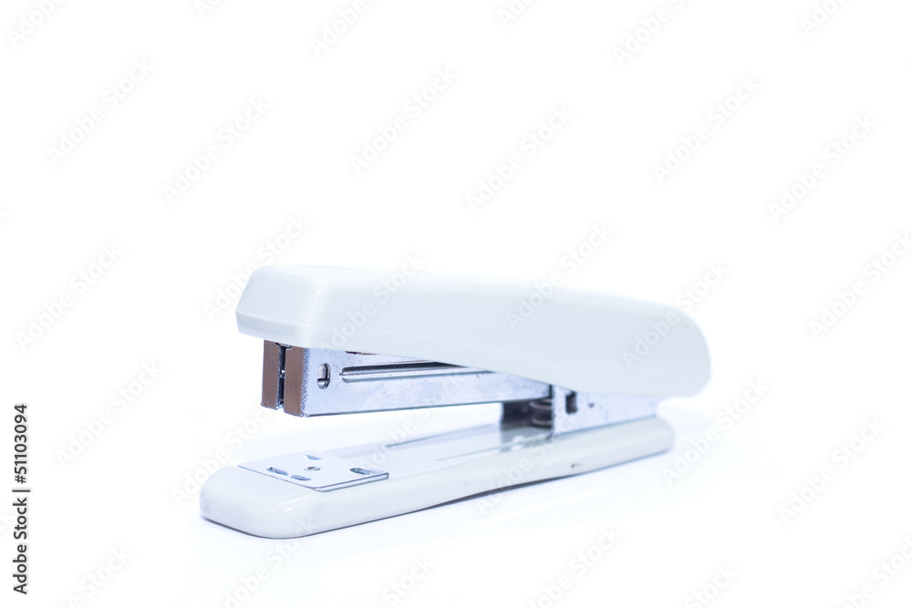 white stapler isolated on white background white stapler isolated on white background